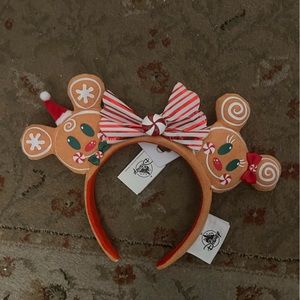 NWT Disney Christmas Mickey and Minnie Ears Headband